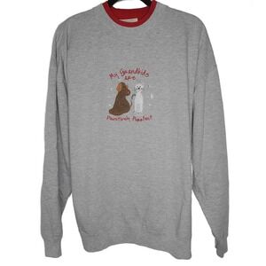 Vintage Sweatshirt My Grandkids Are Pawsitively Dog Cat Lover Dog Cat Furbaby